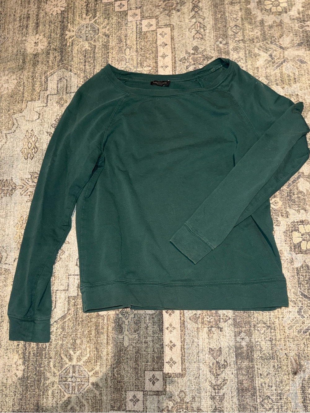 Lord & Taylor Dark Green Crewneck Sweatshirt